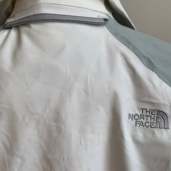 THE North Face White Gray Hyvent Jacket sz M - Picture 4 of 8